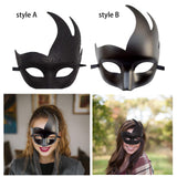 Maxbell Half Face Mask Cosplay Adults Halloween Flame Bend Mask for Fancy Dress style A