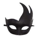 Maxbell Half Face Mask Cosplay Adults Halloween Flame Bend Mask for Fancy Dress style A