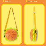 Maxbell Stylish Cheeseburger Shoulder Bag with 2 Pockets Hamburger Cross Body Bag