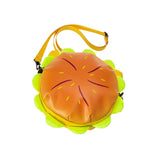 Maxbell Stylish Cheeseburger Shoulder Bag with 2 Pockets Hamburger Cross Body Bag
