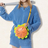 Maxbell Stylish Cheeseburger Shoulder Bag with 2 Pockets Hamburger Cross Body Bag
