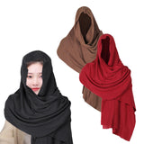 Maxbell Medieval Hooded Cloak Shoulder Cowl Adult Garment Cosplay Party Fancy Dress Black