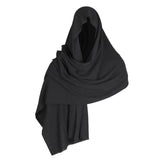 Maxbell Medieval Hooded Cloak Shoulder Cowl Adult Garment Cosplay Party Fancy Dress Black