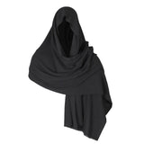 Maxbell Medieval Hooded Cloak Shoulder Cowl Adult Garment Cosplay Party Fancy Dress Black