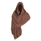 Maxbell Medieval Hooded Cloak Shoulder Cowl Adult Garment Cosplay Party Fancy Dress Brown