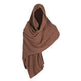Maxbell Medieval Hooded Cloak Shoulder Cowl Adult Garment Cosplay Party Fancy Dress Brown