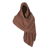 Maxbell Medieval Hooded Cloak Shoulder Cowl Adult Garment Cosplay Party Fancy Dress Brown
