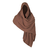 Maxbell Medieval Hooded Cloak Shoulder Cowl Adult Garment Cosplay Party Fancy Dress Brown