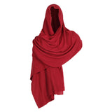 Maxbell Medieval Hooded Cloak Shoulder Cowl Adult Garment Cosplay Party Fancy Dress Red