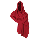 Maxbell Medieval Hooded Cloak Shoulder Cowl Adult Garment Cosplay Party Fancy Dress Red