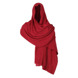 Maxbell Medieval Hooded Cloak Shoulder Cowl Adult Garment Cosplay Party Fancy Dress Red