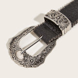 Maxbell Fashion Waist Belt Single Row Hole Buckle Belt for Sweaters Street