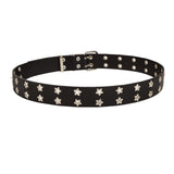 Maxbell Women Leather Belt Decorative Waistband Punk Waist Belt for Jean Pant Black