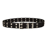 Maxbell Women Leather Belt Decorative Waistband Punk Waist Belt for Jean Pant Black