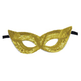 Maxbell Mardi Gras Masquerade Eye Mask Sequin Eyemask Carnival Halloween Photo Prop Aureate