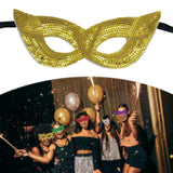 Maxbell Mardi Gras Masquerade Eye Mask Sequin Eyemask Carnival Halloween Photo Prop Aureate
