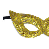 Maxbell Mardi Gras Masquerade Eye Mask Sequin Eyemask Carnival Halloween Photo Prop Aureate