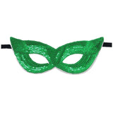 Maxbell Mardi Gras Masquerade Eye Mask Sequin Eyemask Carnival Halloween Photo Prop Green