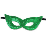 Maxbell Mardi Gras Masquerade Eye Mask Sequin Eyemask Carnival Halloween Photo Prop Green