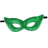 Maxbell Mardi Gras Masquerade Eye Mask Sequin Eyemask Carnival Halloween Photo Prop Green