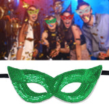 Maxbell Mardi Gras Masquerade Eye Mask Sequin Eyemask Carnival Halloween Photo Prop Green