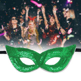 Maxbell Mardi Gras Masquerade Eye Mask Sequin Eyemask Carnival Halloween Photo Prop Green