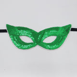 Maxbell Mardi Gras Masquerade Eye Mask Sequin Eyemask Carnival Halloween Photo Prop Green