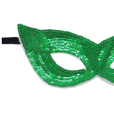 Maxbell Mardi Gras Masquerade Eye Mask Sequin Eyemask Carnival Halloween Photo Prop Green