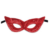 Maxbell Mardi Gras Masquerade Eye Mask Sequin Eyemask Carnival Halloween Photo Prop Red