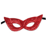 Maxbell Mardi Gras Masquerade Eye Mask Sequin Eyemask Carnival Halloween Photo Prop Red