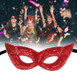 Maxbell Mardi Gras Masquerade Eye Mask Sequin Eyemask Carnival Halloween Photo Prop Red