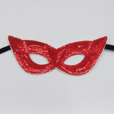 Maxbell Mardi Gras Masquerade Eye Mask Sequin Eyemask Carnival Halloween Photo Prop Red