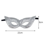 Maxbell Mardi Gras Masquerade Eye Mask Sequin Eyemask Carnival Halloween Photo Prop Argent