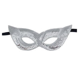 Maxbell Mardi Gras Masquerade Eye Mask Sequin Eyemask Carnival Halloween Photo Prop Argent