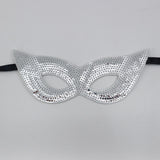 Maxbell Mardi Gras Masquerade Eye Mask Sequin Eyemask Carnival Halloween Photo Prop Argent