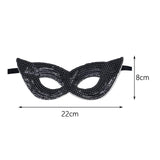 Maxbell Mardi Gras Masquerade Eye Mask Sequin Eyemask Carnival Halloween Photo Prop Black