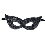 Maxbell Mardi Gras Masquerade Eye Mask Sequin Eyemask Carnival Halloween Photo Prop Black