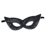 Maxbell Mardi Gras Masquerade Eye Mask Sequin Eyemask Carnival Halloween Photo Prop Black