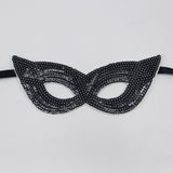 Maxbell Mardi Gras Masquerade Eye Mask Sequin Eyemask Carnival Halloween Photo Prop Black