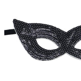 Maxbell Mardi Gras Masquerade Eye Mask Sequin Eyemask Carnival Halloween Photo Prop Black