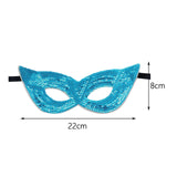 Maxbell Mardi Gras Masquerade Eye Mask Sequin Eyemask Carnival Halloween Photo Prop Blue