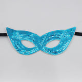 Maxbell Mardi Gras Masquerade Eye Mask Sequin Eyemask Carnival Halloween Photo Prop Blue