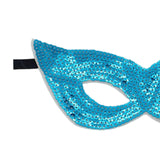 Maxbell Mardi Gras Masquerade Eye Mask Sequin Eyemask Carnival Halloween Photo Prop Blue