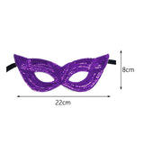 Maxbell Mardi Gras Masquerade Eye Mask Sequin Eyemask Carnival Halloween Photo Prop Violet