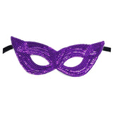 Maxbell Mardi Gras Masquerade Eye Mask Sequin Eyemask Carnival Halloween Photo Prop Violet