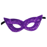 Maxbell Mardi Gras Masquerade Eye Mask Sequin Eyemask Carnival Halloween Photo Prop Violet