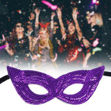 Maxbell Mardi Gras Masquerade Eye Mask Sequin Eyemask Carnival Halloween Photo Prop Violet