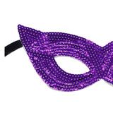 Maxbell Mardi Gras Masquerade Eye Mask Sequin Eyemask Carnival Halloween Photo Prop Violet