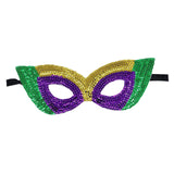 Maxbell Masquerade Eye Mask Sequin Party Mask Halloween Mask Half Cover for Prom Style F