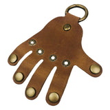 Maxbell Rock Hand Finger Keychain Clip Key Chain PU Leather Holder for Teen Adults